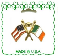 Irish & USA American Flag Lapel Pin