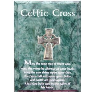 Irish Celtic Cross Antique Silver Pin