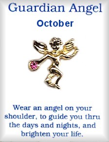 Birthstone Guardian Angel Pins in 36 Piece Display