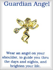 Crystal Guardian Angel Pin in 36 Piece Display