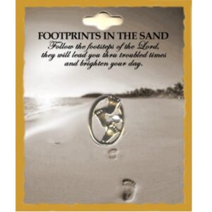 Footprints In The Sand Crystal Lapel Pins
