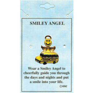 School Bus Smiley Angel Lapel Pins