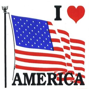 USA I Love America Vinyl Auto Window / Bumper Decals