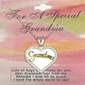 Grandma 18 Inch Necklace Gold On Silver Plate