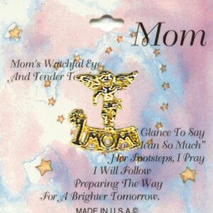 #1 MOM Guardian Angel Lapel Pin