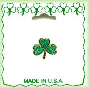Irish Shamrock Lapel Pin Gold Plated