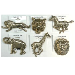 Zoo Animal Brooch Pin Assortment