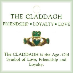 Irish Claddagh Lapel Pin in Gold Plate