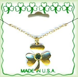 Irish Shamrock Crystal 18 Inch Necklace