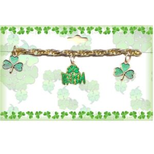 Irish 7 inch 3 Charm Bracelet