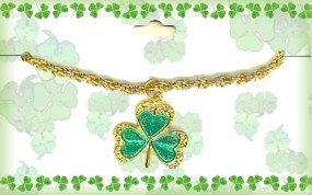 Irish Eternity Shamrock Charm Bracelet