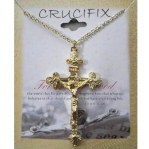 Crucifix Jesus on the Cross Necklace Gold Plated