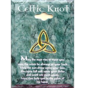 Irish Celtic Knot Lapel Pin in Gold Plate