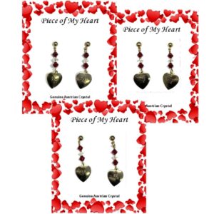 Valentine Love Candy Heart Dangle Crystal Earrings