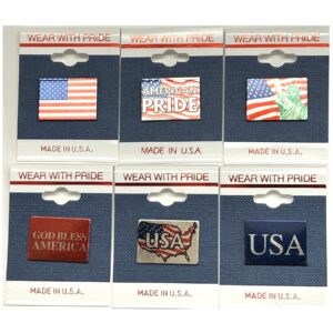 USA Assorted Lapel Pins in Silver Plate
