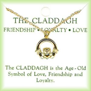 Irish Shamrock Necklace in Gold Plate