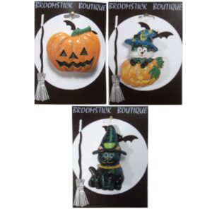 Halloween Glitter Brooch Pins Assortment