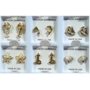 Nautical Sealife Pierced Earrings in 3 Dozen Display
