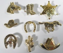 Western Lapel Pin Assortment on 3 Dozen Display