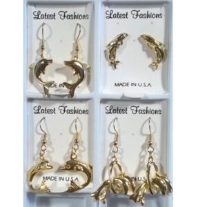 Dolphin Pierced Earrings in 3 Dozen Display