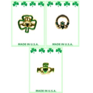 Irish Claddagh Lapel Pin Assortment on 3 Dozen Display