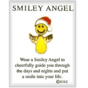Santa Smiley Angel Lapel Pin in 3 Dozen Display