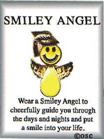 Graduation Smiley Angel Lapel Pin in 3 Dozen Display