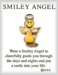 Golf Smiley Angel Lapel Pins in 3 Dozen Display