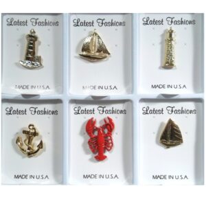 Nautical Ocean Lapel Pin Assortment in 3 Dozen Display
