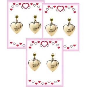 Valentine "Candy Hearts" Pierced Earrings in 3 Dozen Display