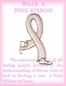 Breast Cancer "Walk for Life" Awareness Ribbon Pin