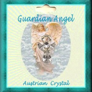 Guardian Angel Crystal Pin With 4 Stones