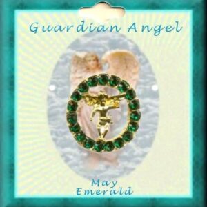 Guardian Angel Birthstone Eternity Lapel Pin