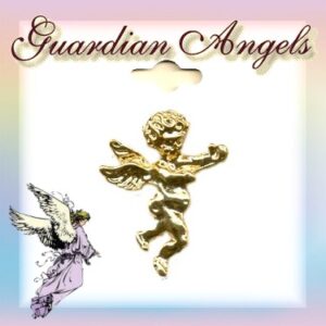 Guardian Angel Gold Plated Lapel Pin
