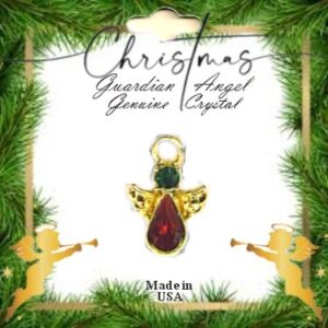 Christmas Crystal Guardian Angel Lapel Pins