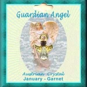 Guardian Angel Birthstone Pin With 2 Crystal Stones