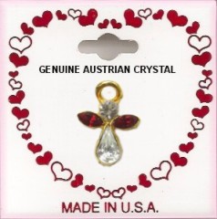 Valentine Guardian Angel Crystal Lapel Pins