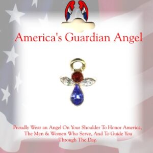 USA Guardian Angel Crystal Lapel Pins