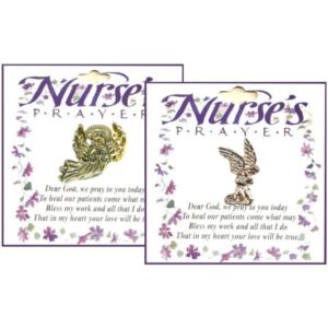 Nurse's Prayer Guardian Angel Lapel Pins