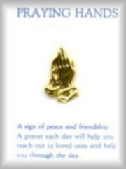 Praying Hands Christian Inspirational Lapel Pins in 3 Dozen Display