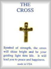 Cross Christian Inspirational Lapel Pins in 3 Dozen Display