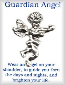 Guardian Angel Silver Plated Lapel Pins in 3 Dozen Display