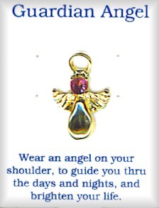 Guardian Angel Birthstone Angel Pins in 3 Dozen Display
