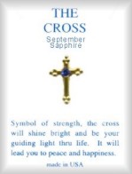 Cross Birthstone Lapel Pins in 3 Dozen Display