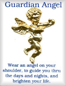 Guardian Angel Gold Plated Lapel Pins in 3 Dozen Display