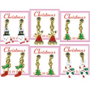 Christmas Mini Dangle Pierced Earrings in 3 Dozen Display