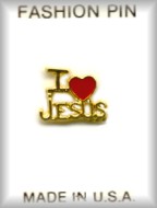 I Love Jesus Inspirational Lapel Pins in 3 Dozen Display
