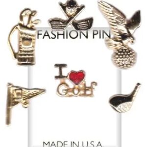 Golf Lapel or Hat Pin Assortment in 3 Dozen Display